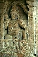 Bas-relief figure on Pattadakal Temple